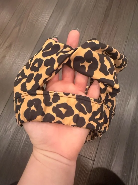 Beach Riot Leopard-Print Racerback Sports Bra Medium - Picture 3 of 3